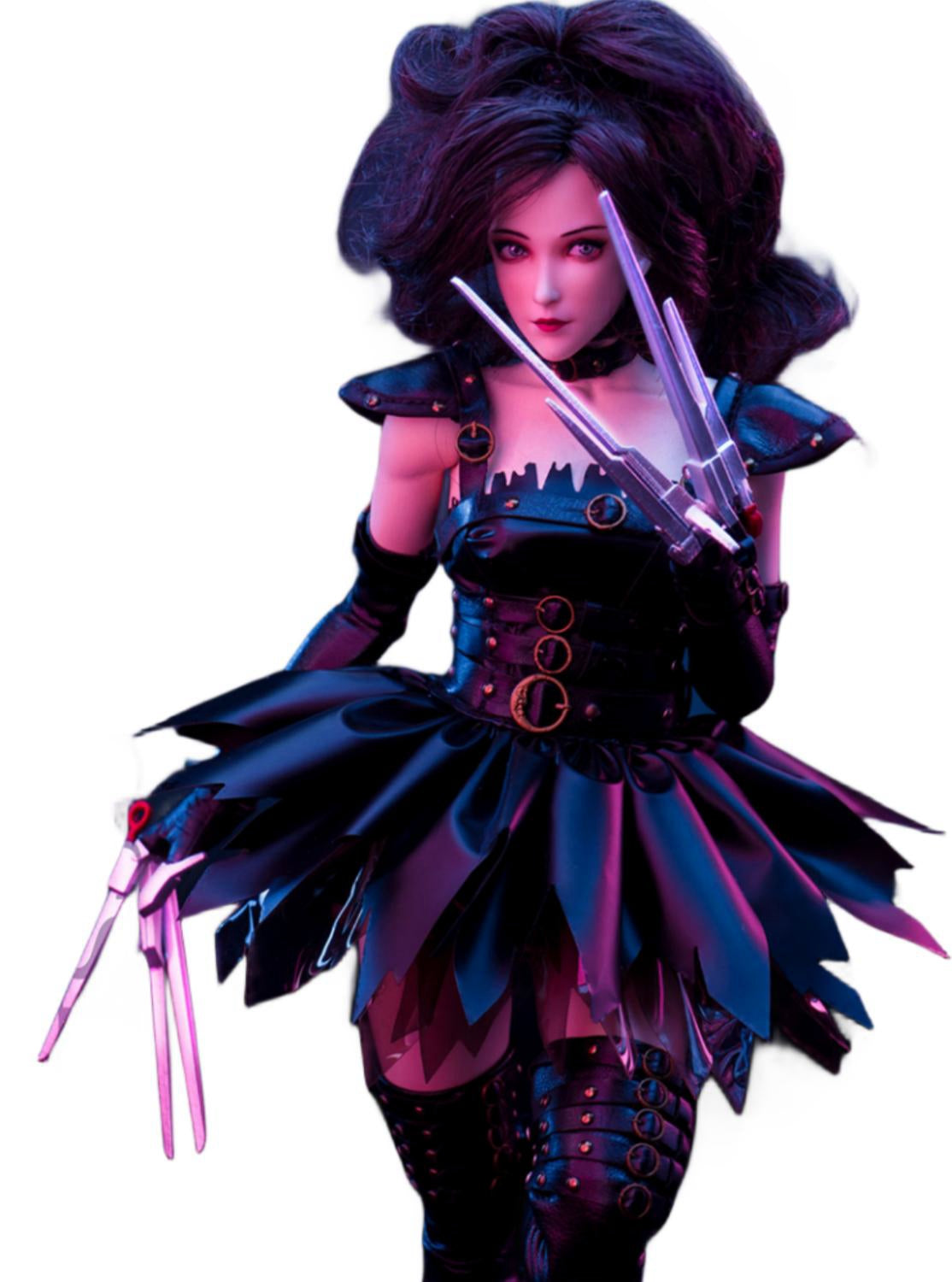 Figura coleccionable Flagset: Edwar Manostijeras, estilo anime, figura de acción femenina en miniatura a escala 1:6 G001