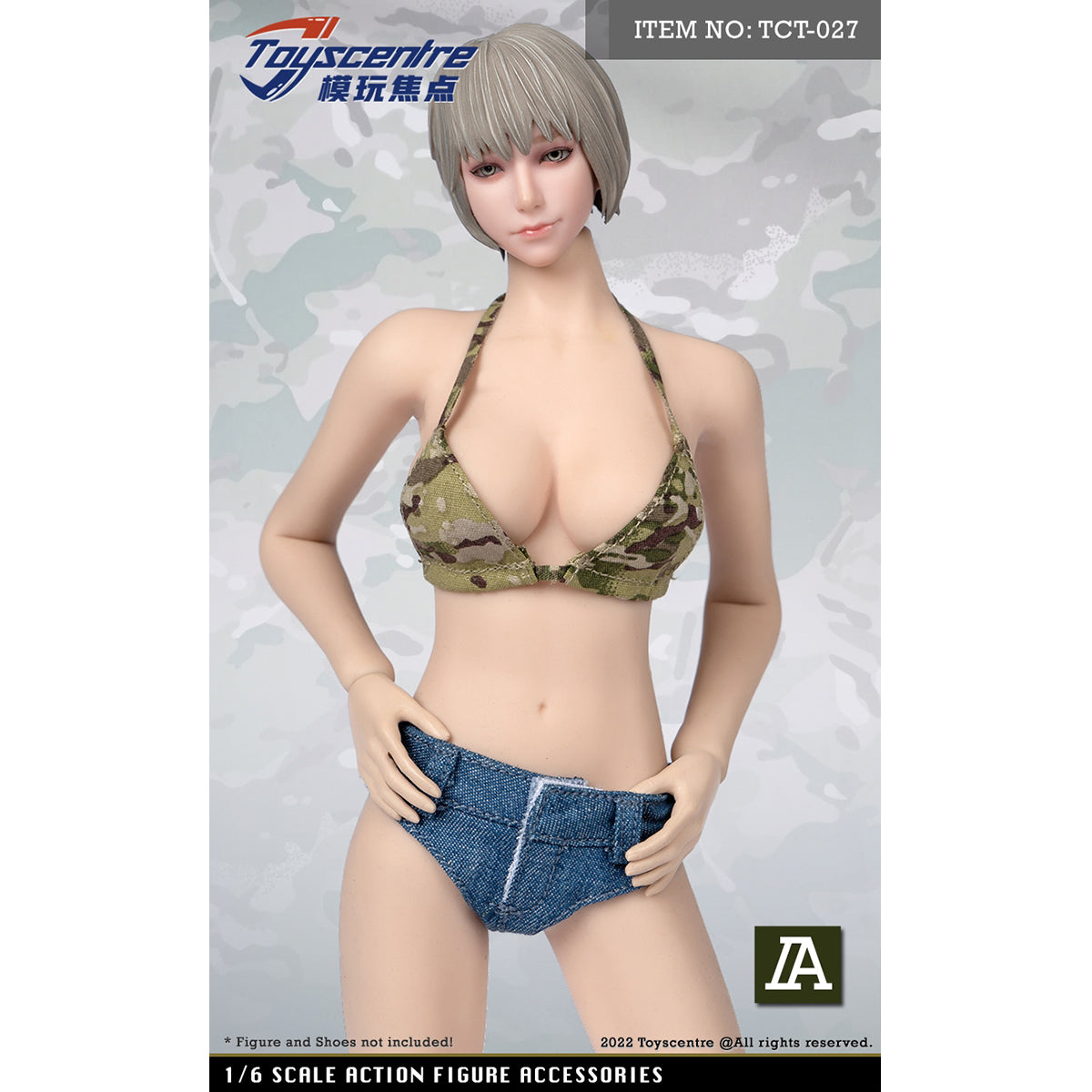 Toyscentre, Women's Tank Top + Briefs Set, Doll Clothes Accessory for 12-inches Action Figurine