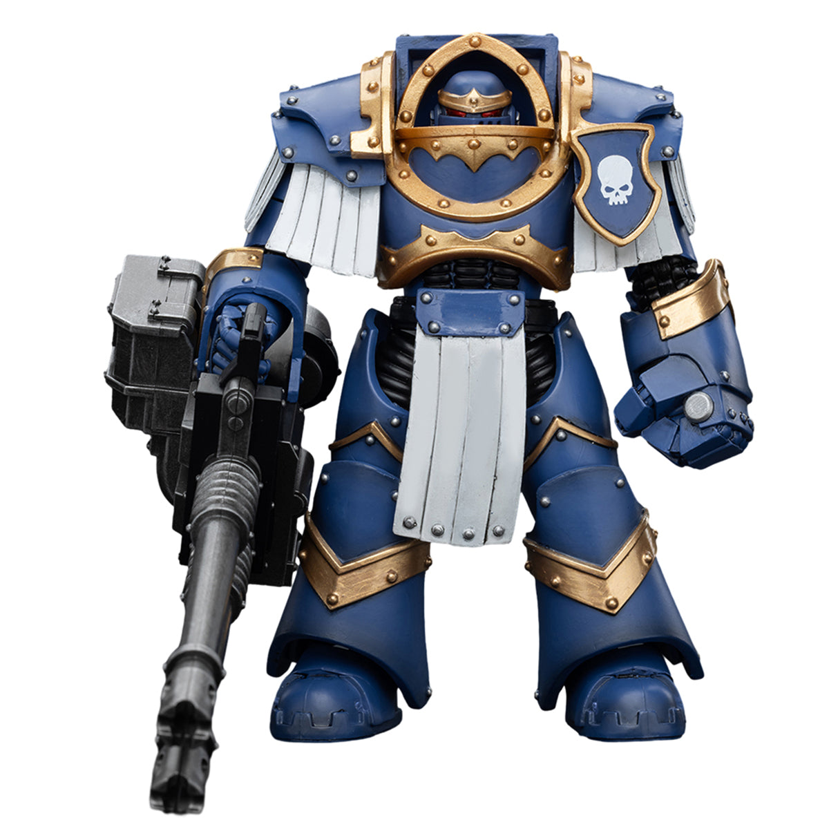 (Only Shipped to the US) JOYTOY Warhammer The Horus Heresy Series, Ultramarines Cataphractii Terminator Squad: Terminator with Reaper Autocannon, 1/18 Scale Collectible Action Figure JT7486
