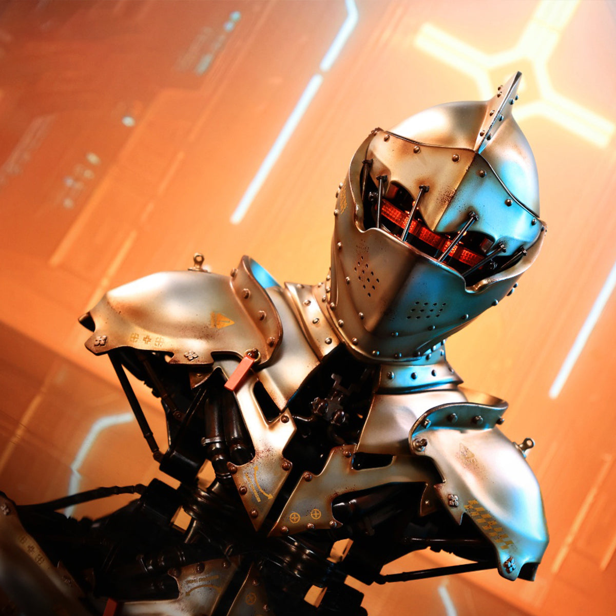 WeArtDoing, Cyber Knight Obsidian Dark/Star Silver/Gleam Void, Art Statue