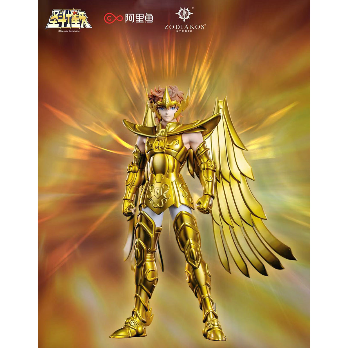 Zodiakos Studio, Saint Seiya SS-01 Libra Dohko/SS-02 Aries Mu/SS-03 Sagittarius Aiolos/SS-04 Virgo Shaka, Art Anime Statue