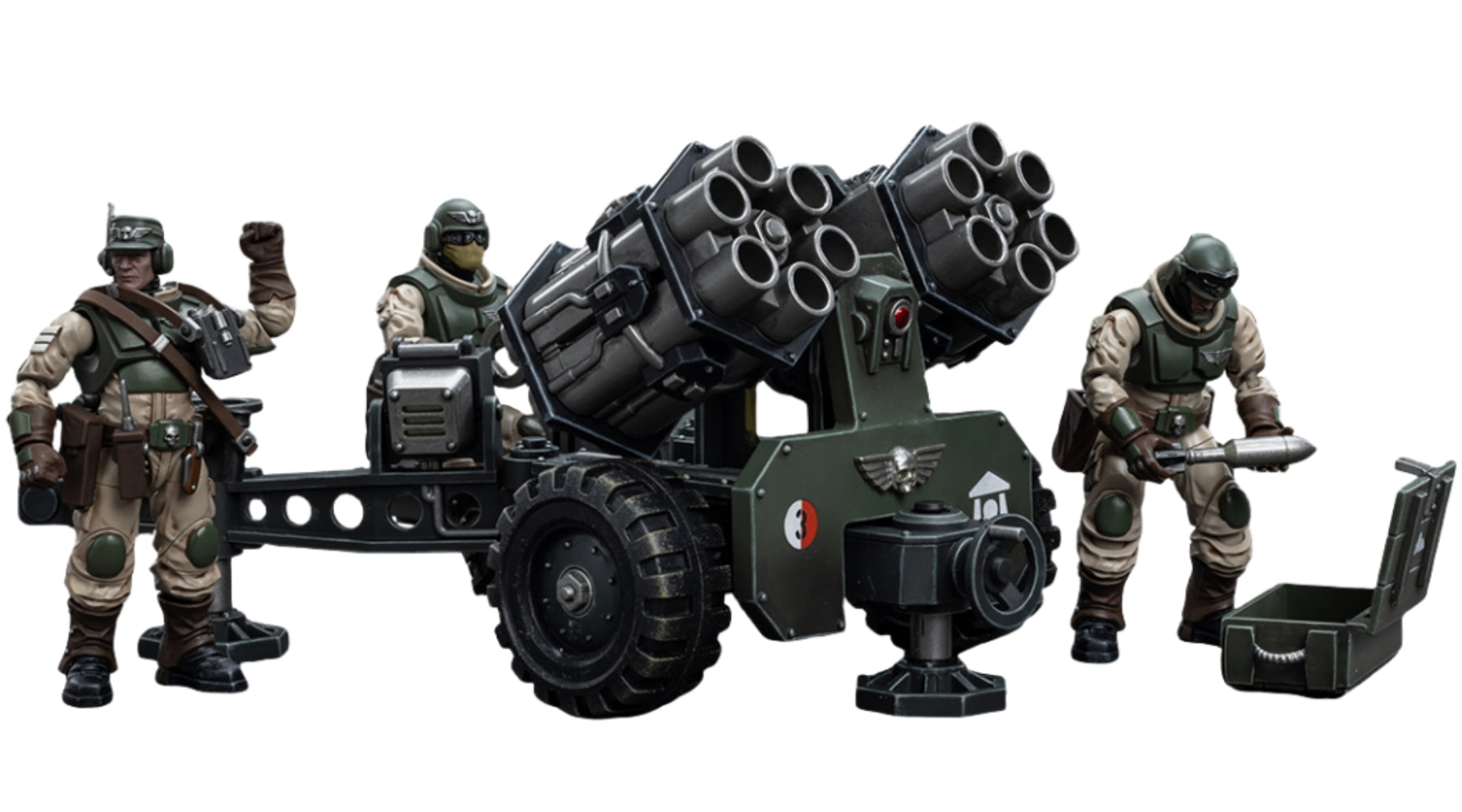 JOYTOY Astra Militarum Ordnance Team with Malleus Rocket Launcher JT8841 1/18 Scale Action Figure