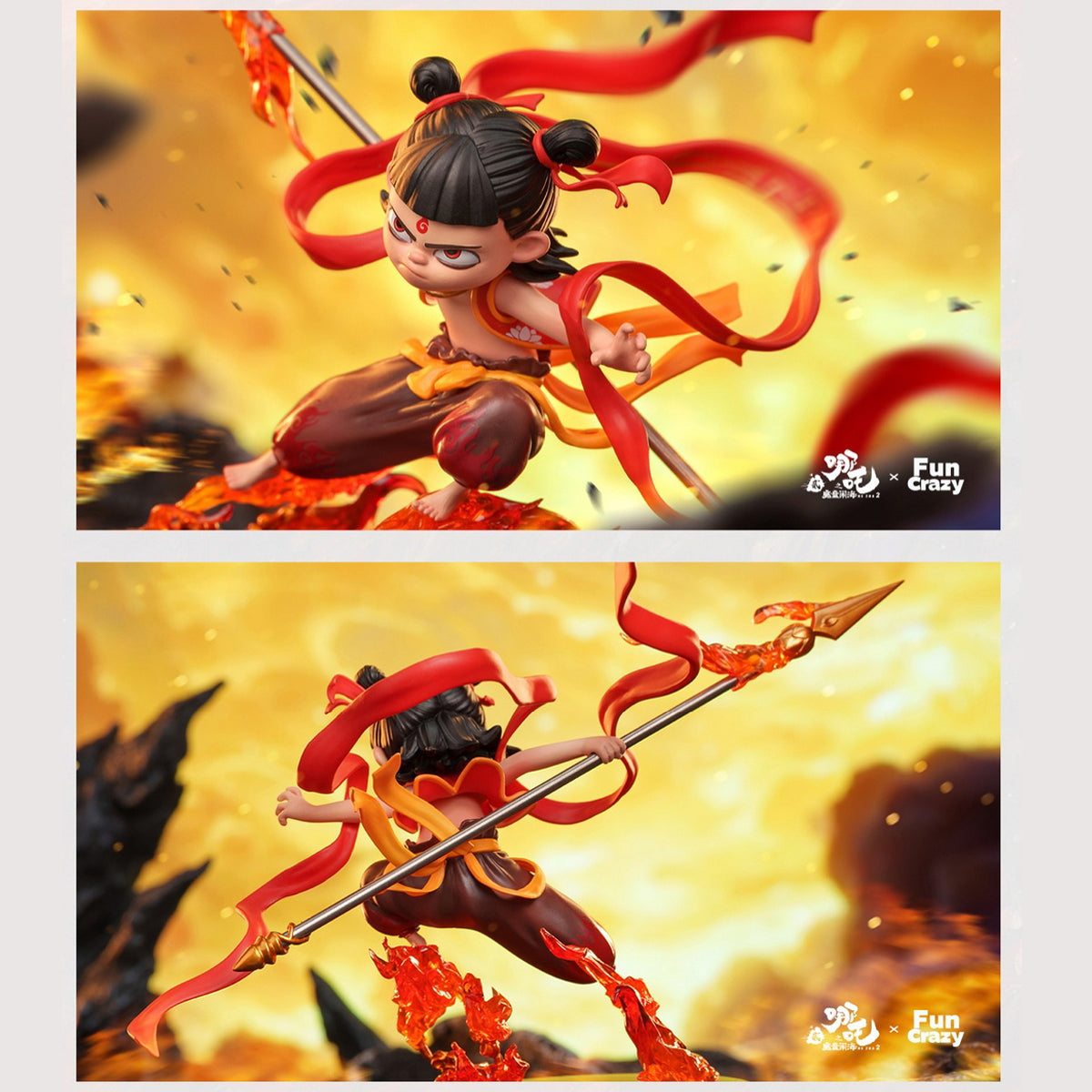 FUNCRAZY Nezha 2: The Demon Child's Sea Chaos - Six-Armed Nezha/Young Nezha/Lingzhu Version Nezha/Nezha/Ao Bing/Ao Guang/Taiyi Zhenren/Shen Gongbao/ Art Animation Movie Charcter Figurine