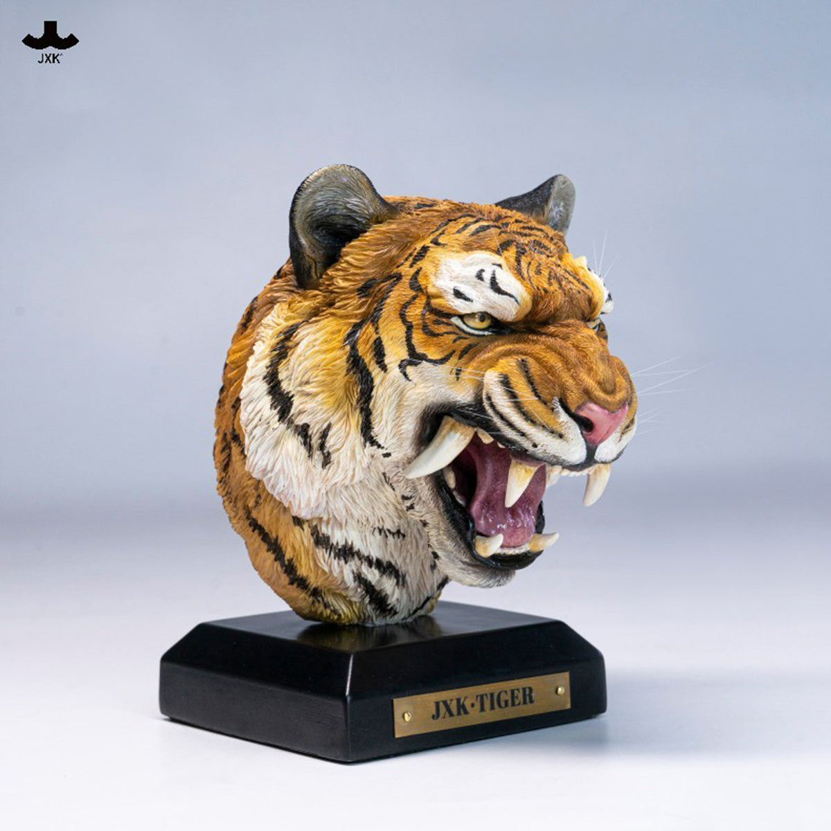 JXK SA004 Tiger Head Statue Realistic Collectible Animal Figurine