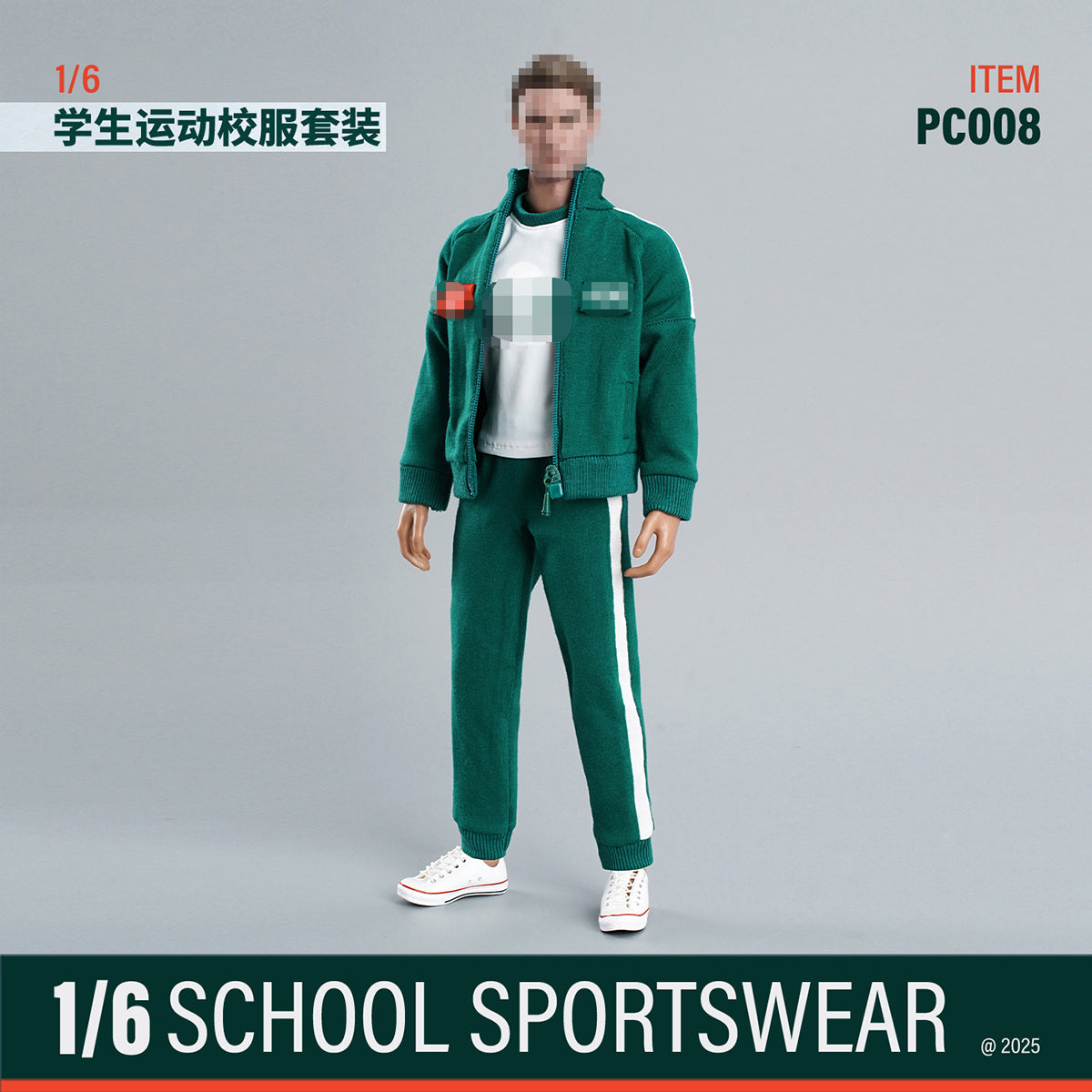 ZYTOYS Men's Sportswear School Uniform Doll Clothes Accessory Fit 1/6 Scale 12-inches Figure