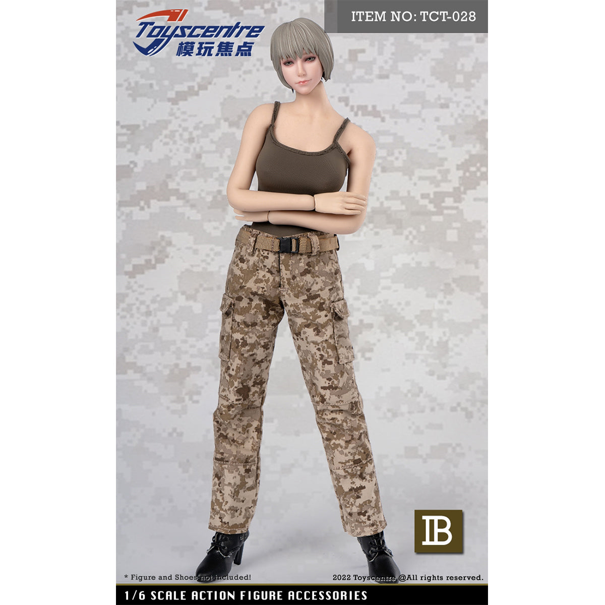 Toyscentre, Female Vest Pants Trousers Set, Doll Clothes Accessory for 12-inches Action Figurine