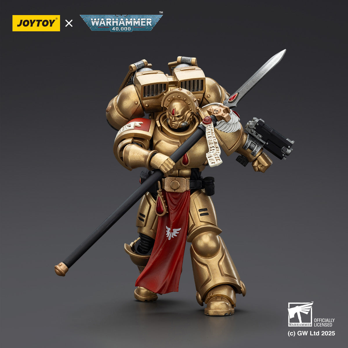 (Only Shipped to the US) JOYTOY Blood Angels Sanguinary Guard 2 with Angelus Boltgun and Encarmine Spear JT01857 1/18 Scale Action Figure