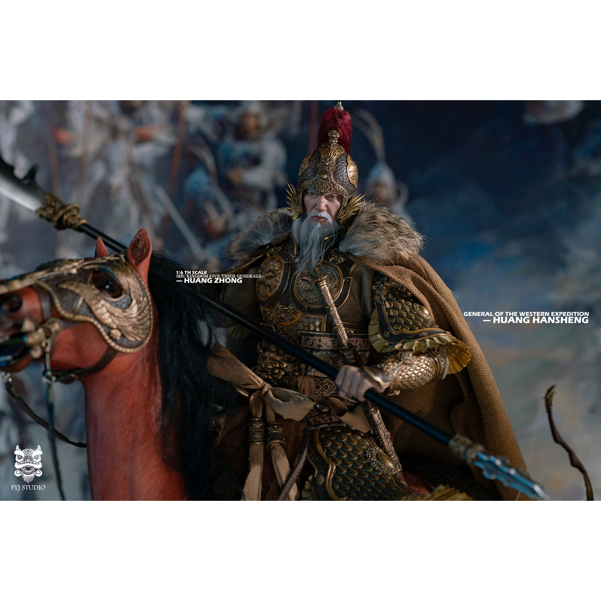 FYJ-STUDIO FYJ 002 Three Kingdoms General Of The Western Expedition Huang Zhong Bow And Arrow Falcon 1/6 Scale Action Figure