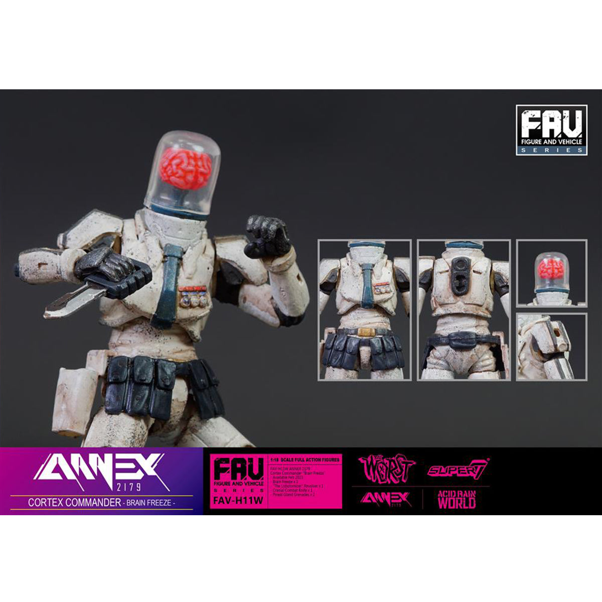 TOY ALLIANCE Acid Rain World Cortex Commander Brain Freeze Action Figure