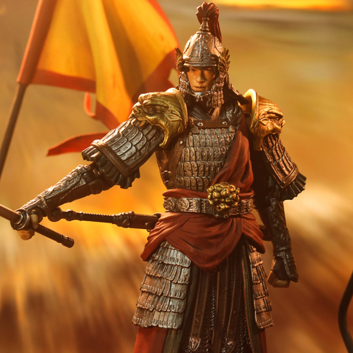 Figura coleccionable dodowo: Espadachín chino, edición estándar, figura de acción en miniatura a escala 1:12