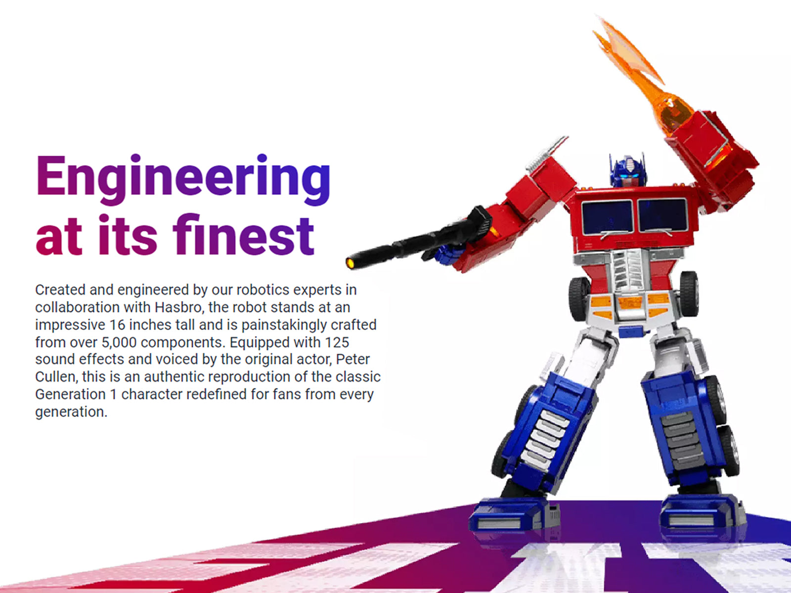 Figuras de acción Robosen Elite Optimus Prime G1 HR30-SA