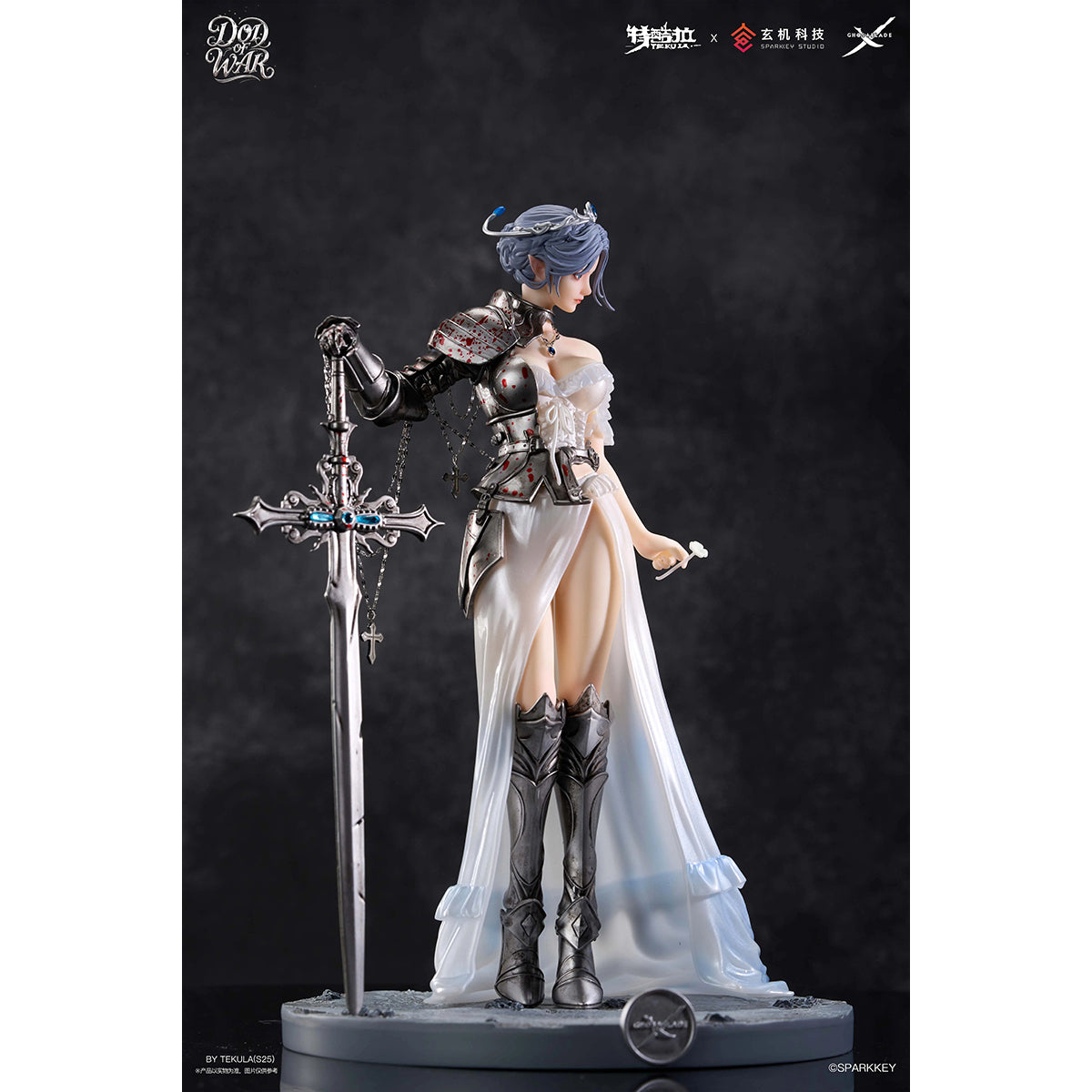 TEKULA, Ghost Blade Wlop Haifeng Smoke War God, Art Anime Statue