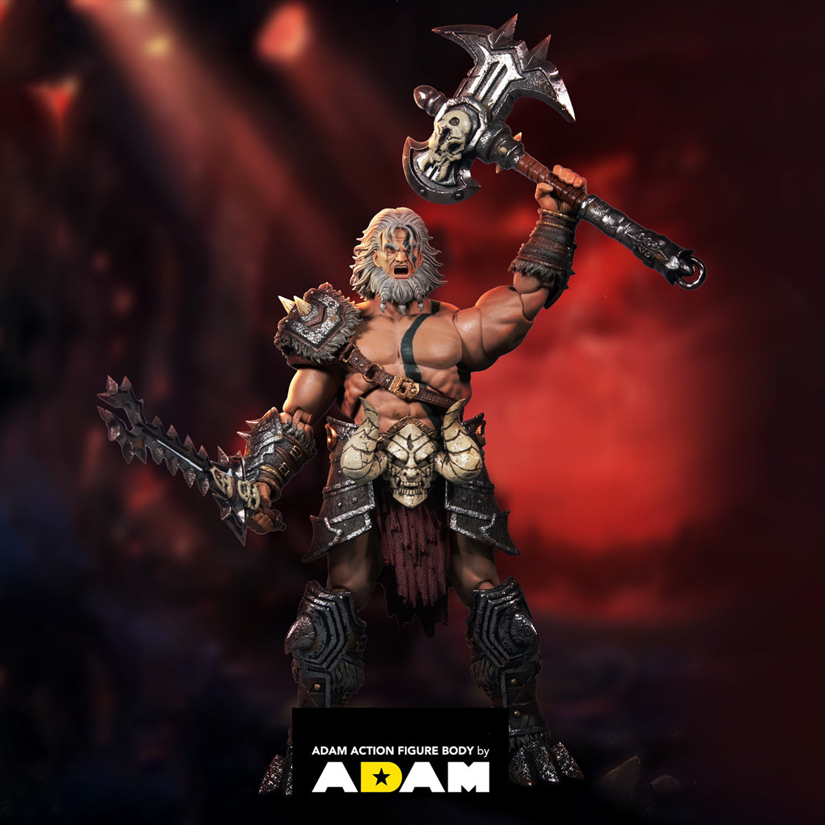 Figura coleccionable de Nightmare Studio: Dark Protection, Bárbaro Berserker, figura de acción masculina