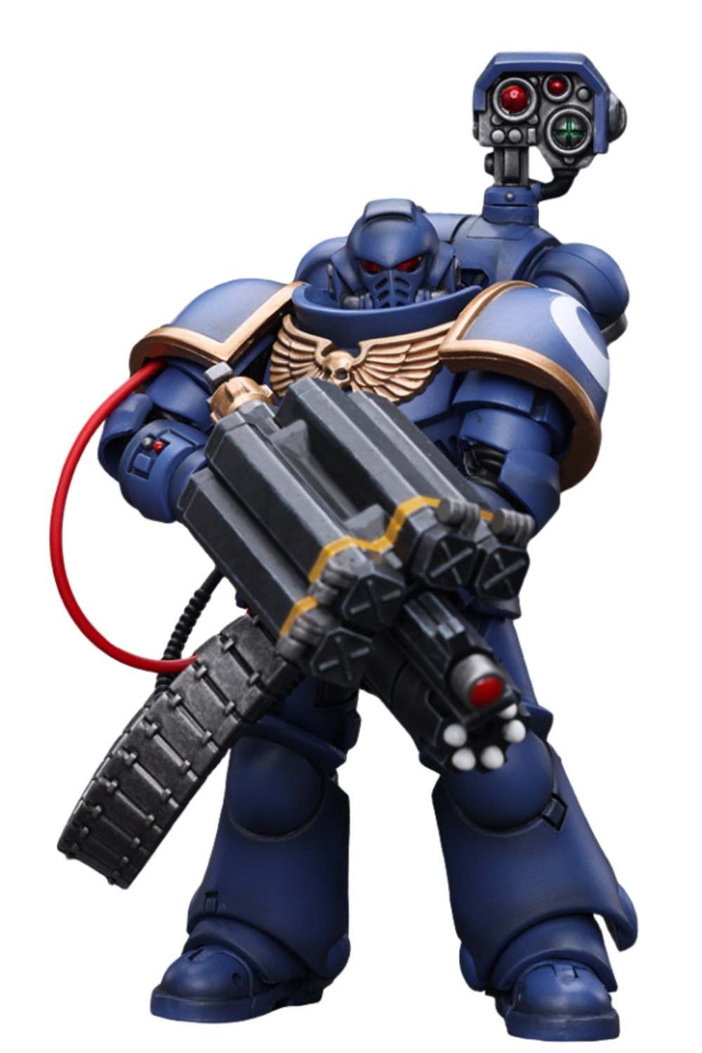 Figurine de collection JoyToy Warhammer 40K : Ultramarines Castellan Launcher Super Frag, échelle 1:18 (Castellan Launcher-Superfrag JT8827)