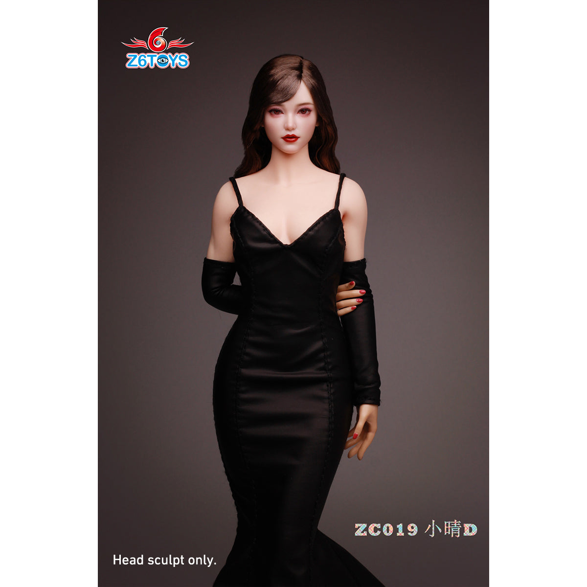 Z6TOYS Asian Movable Eye Female Xiaoqing Head Sculpt Accessory Fit 1/6 Scale 12-inches Figure