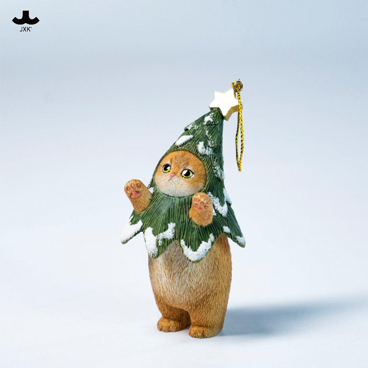 JXK Christmas Cat Tree Static Expertly Hand-Painted Lifelike Animal Figurine