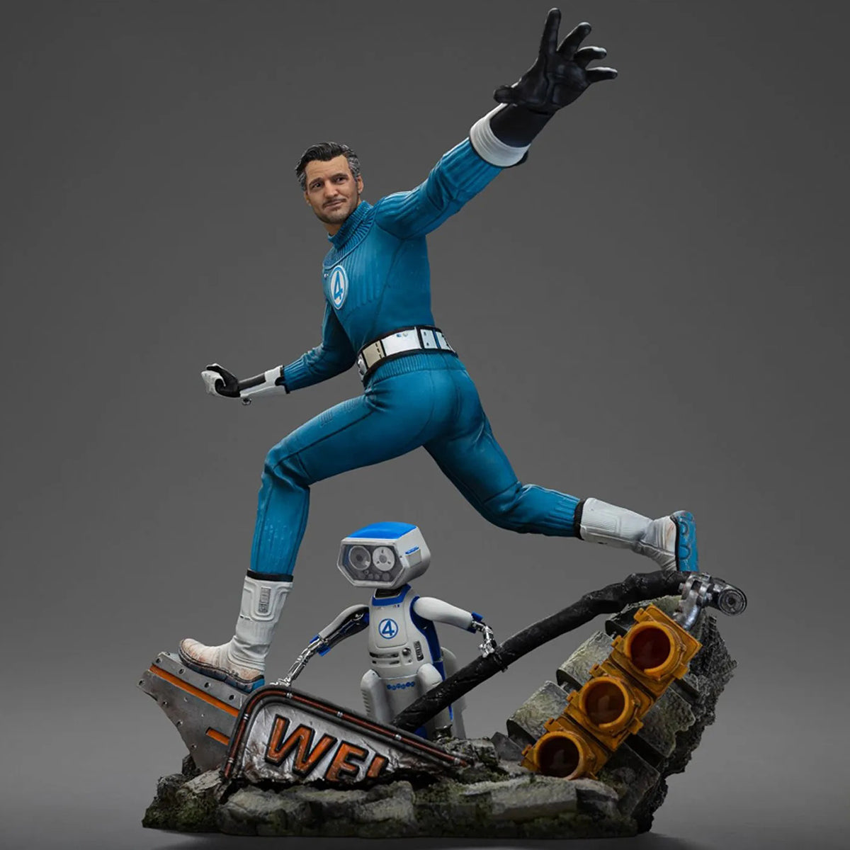 Iron Studios The Fantastic Four: First Steps - Mister Fantastic & Invisible Woman & Thing & Human Torch Art Statue