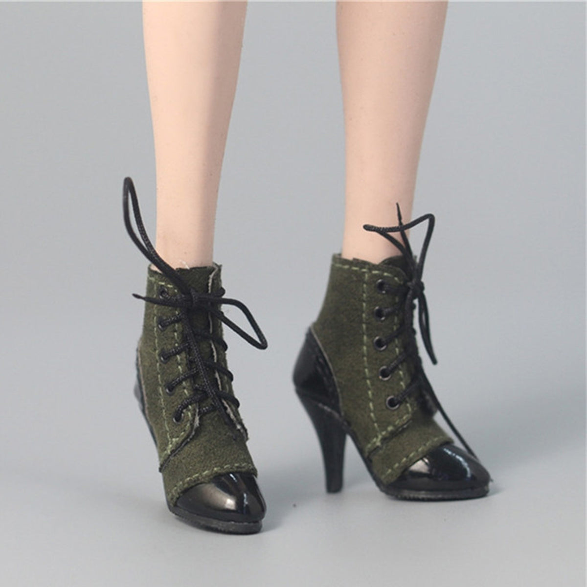 ZYTOYS, Female Doll Mid-tube Lace-up High Heel Shoes, Doll Accessory for 12-inches Action Figurine