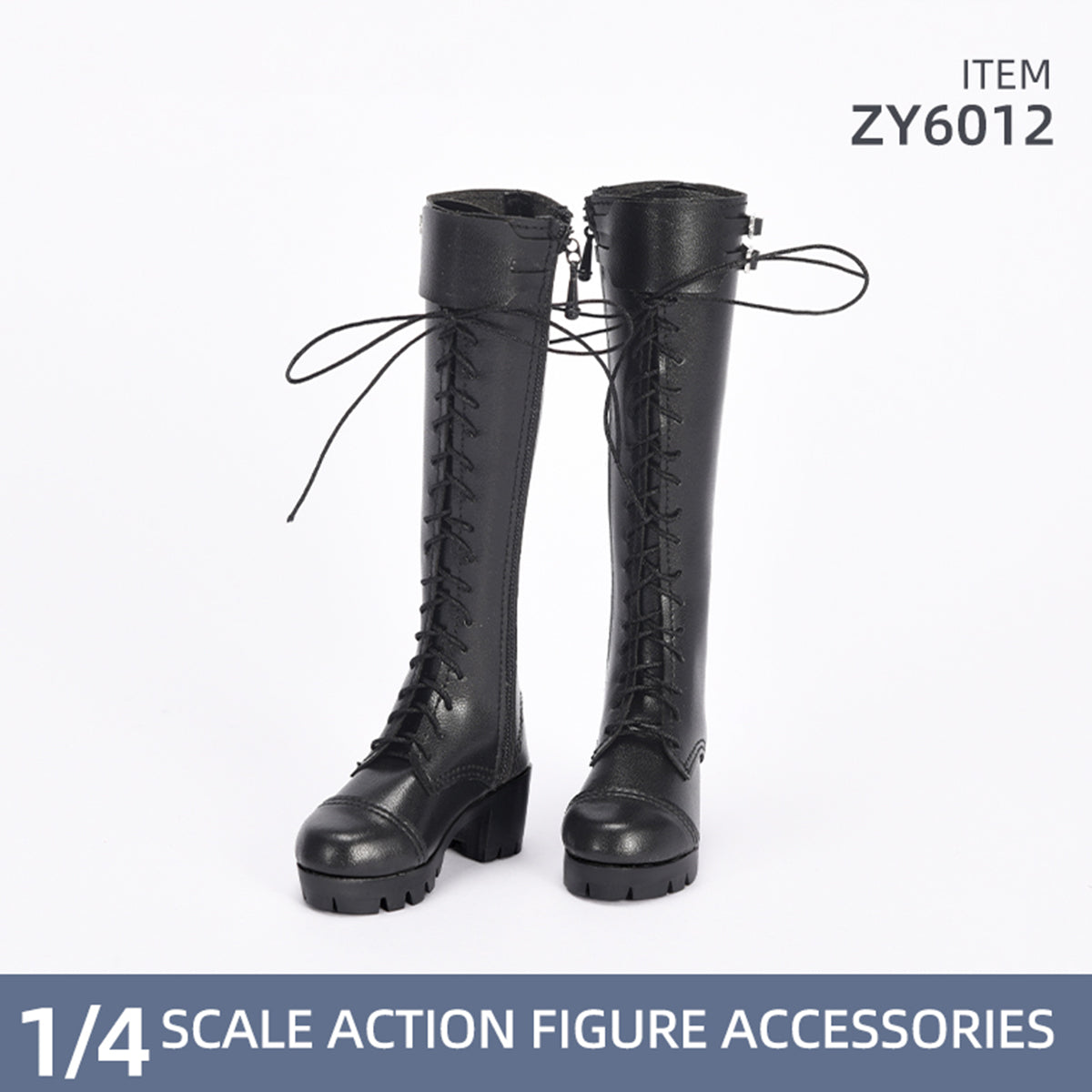 ZYTOYS, Female BJD Girl High Leather Boots Shoes, Doll Accessory for Action Figurine