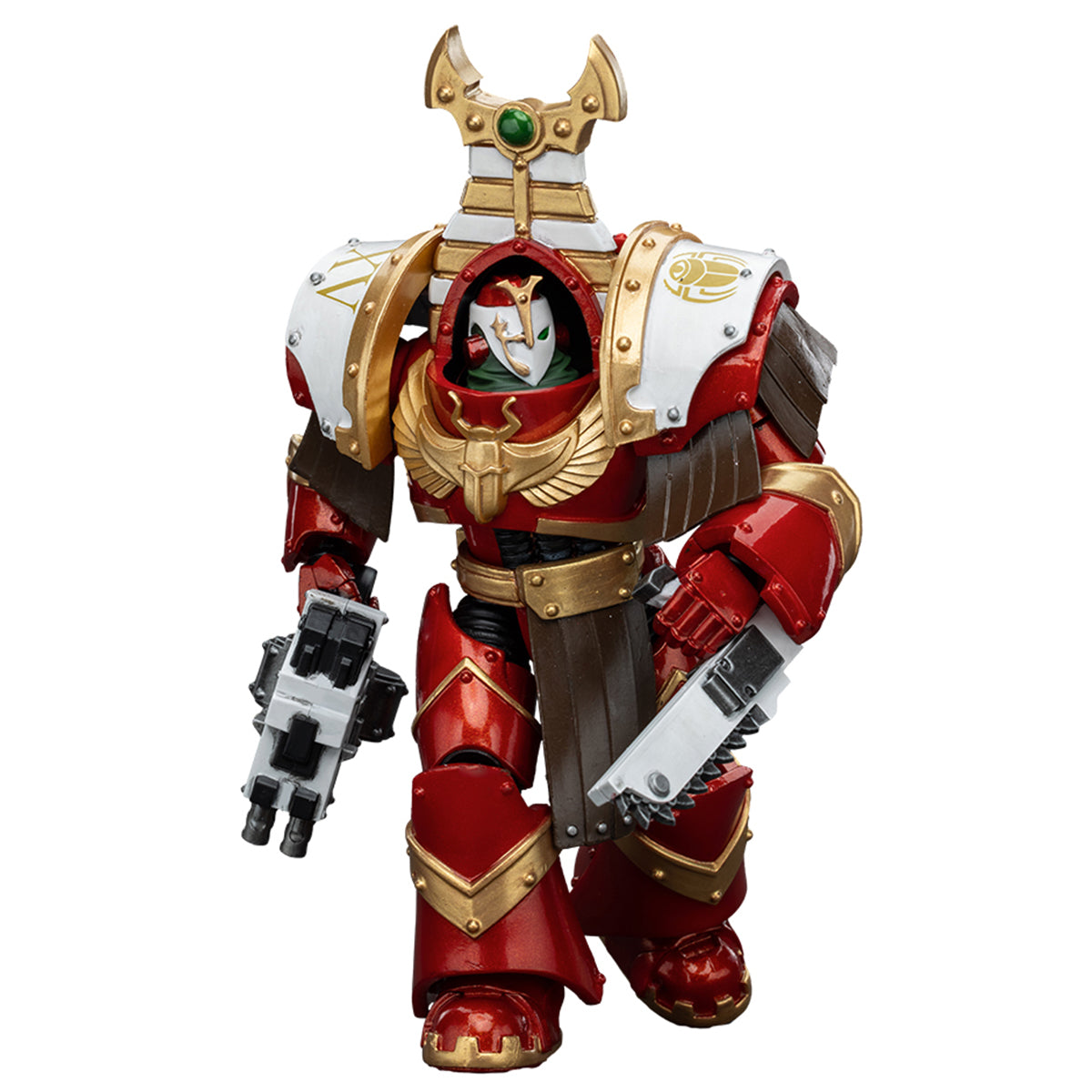 JOYTOY Warhammer La Herejía de Horus, Figura de acción Sekhmet Terminator Cabal: Sekhmet con bólter combinado y puño sierra