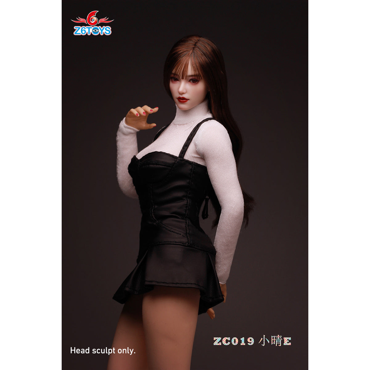 Z6TOYS Asian Movable Eye Female Xiaoqing Head Sculpt Accessory Fit 1/6 Scale 12-inches Figure