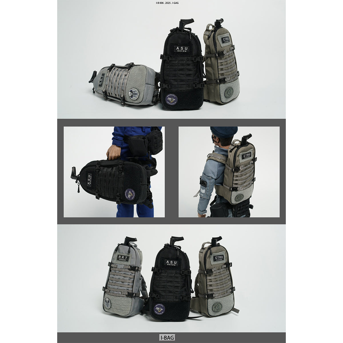 MOjingtoys, Quick Reaction Firearm Backpack, Accessory Pack for 12-inches Action Figurine