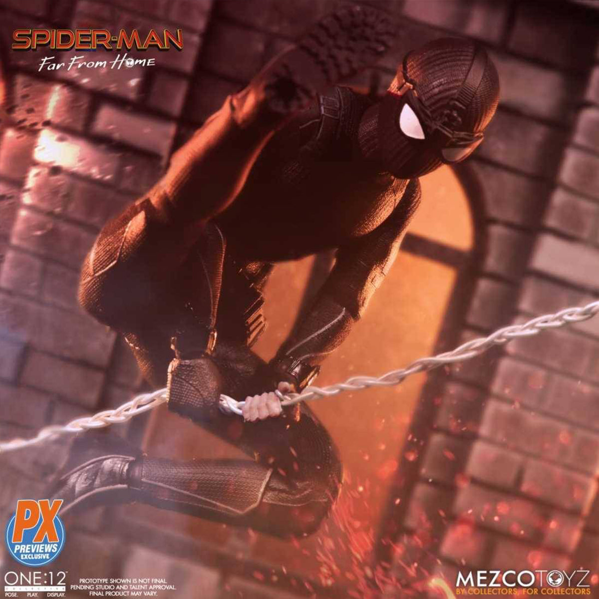 Mezco Toyz One:12 Collective Spider-Man (Stealth Suit) PX AF NOV198726 1/12 Scale Action Figure