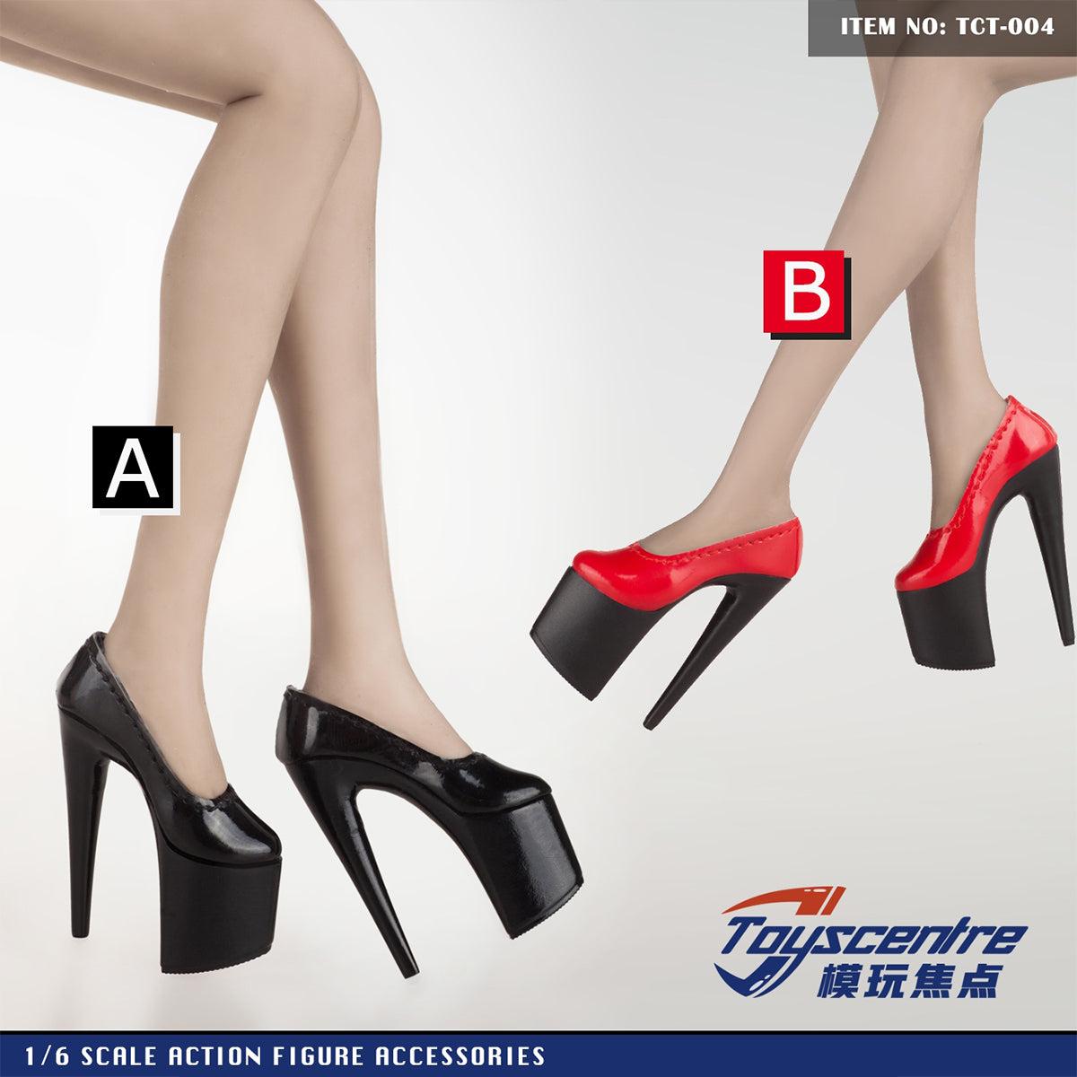 Toyscentre Stiletto High Heels Model TCT-004 Doll Accessory Fit 1/6 Scale 12-inches Figure