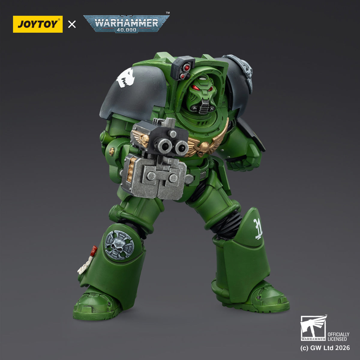 JOYTOY Warhammer 40,000 Salamanders Terminator with Power Fist and Assault Cannon & with Power Fist and Storm Bolter & with Power Sword and Storm Bolter Action Figure