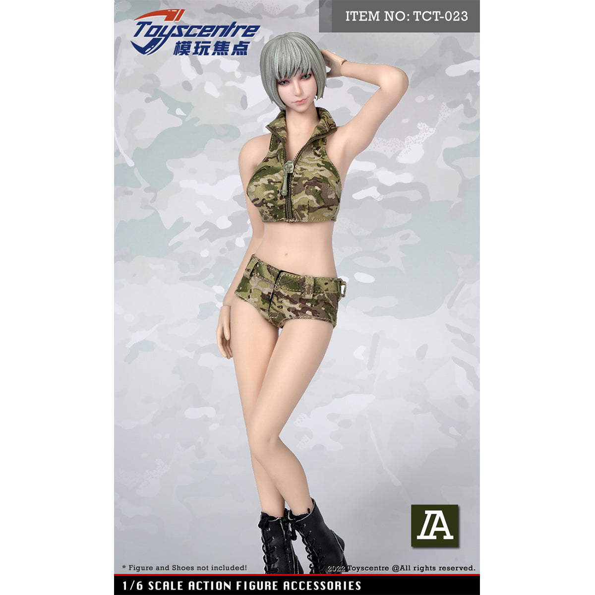 Toyscentre, Female Camo Shorts, Doll Clothes Accessory for 12-inches Action Figurine