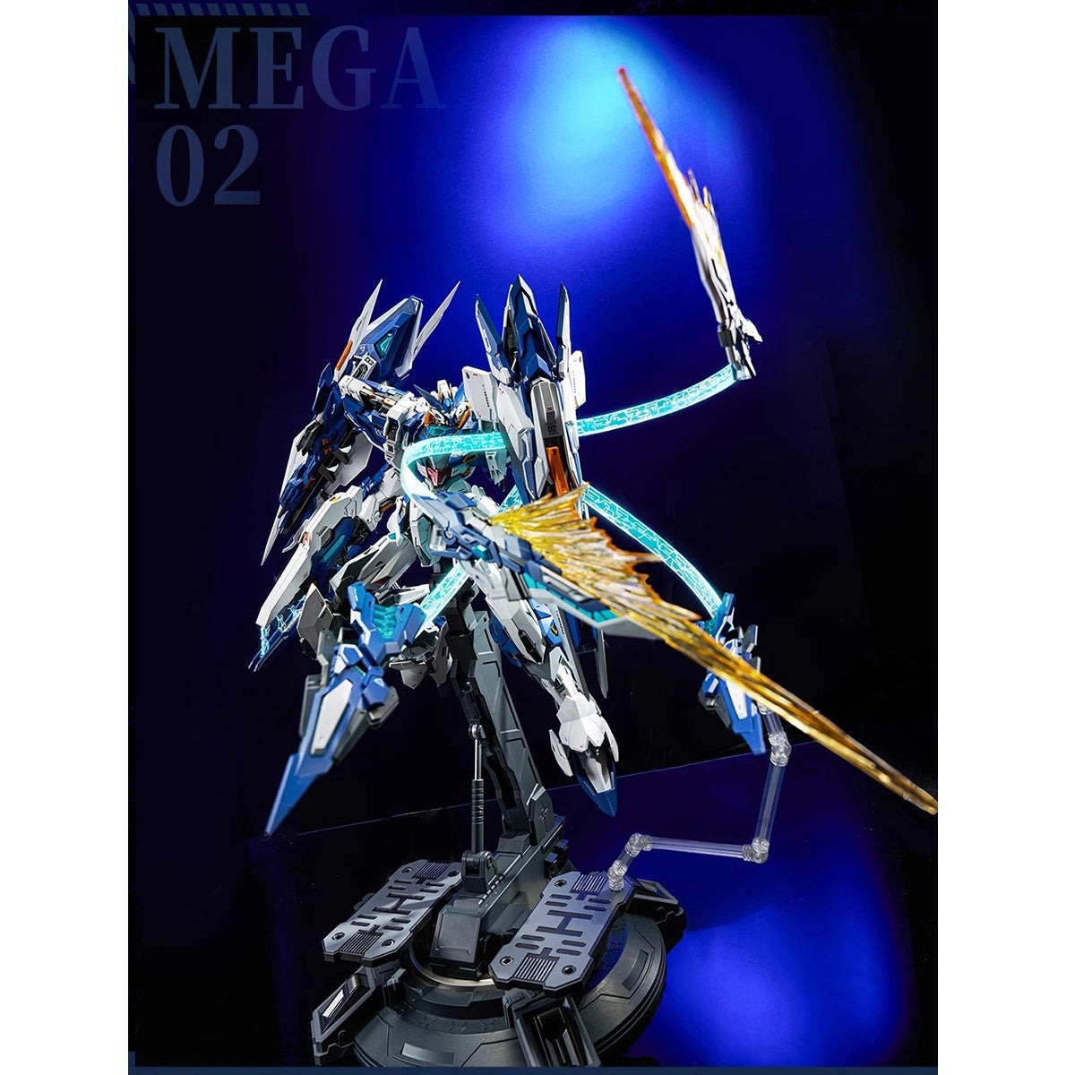 Nuclear Gold Reconstruction & Animester Crystal Envoy Unit 02 Wolf Warrior Mega Mode Alloy Mecha Bmovable 1/72 Scale Action Figure