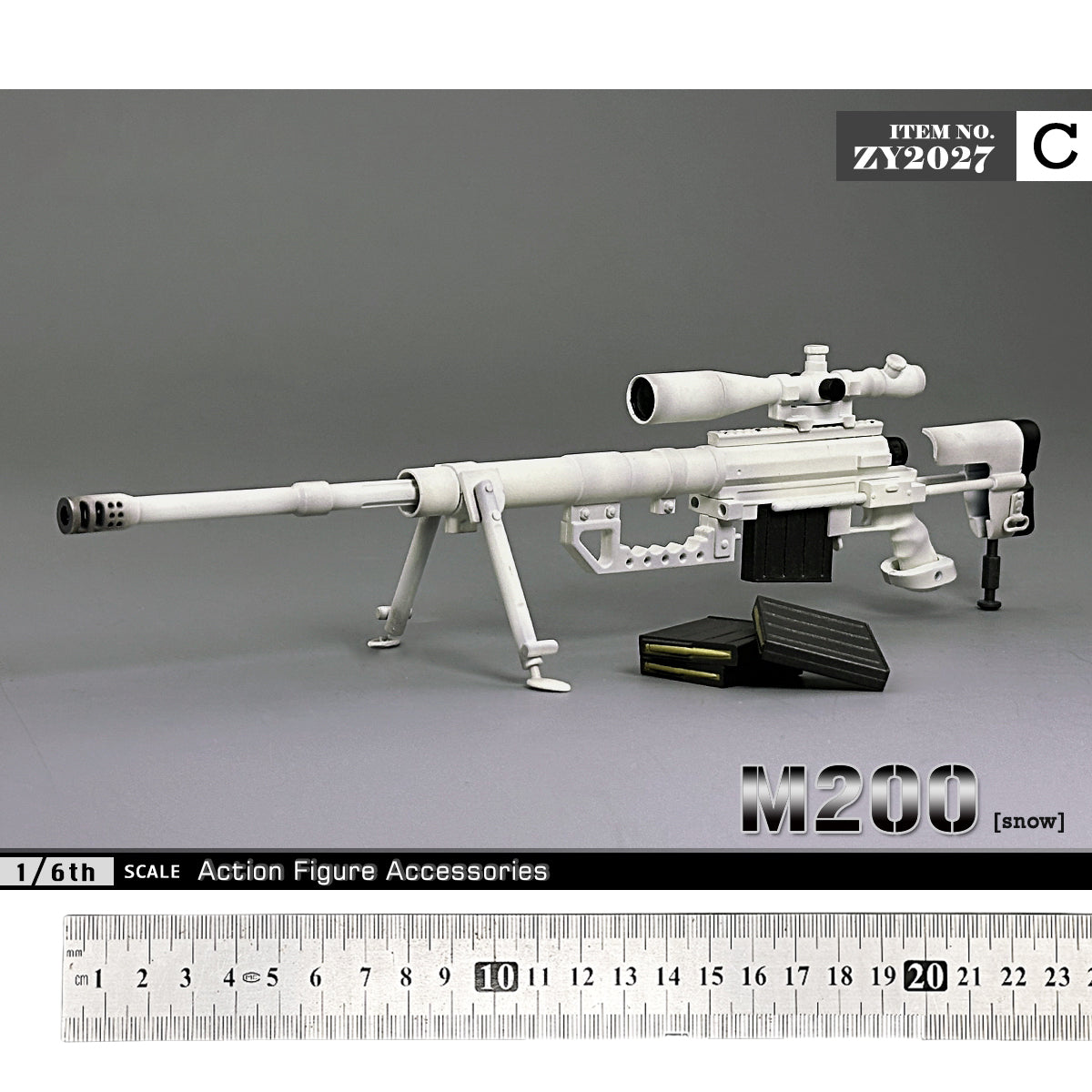 ZYTOYS, Sniper Rifle M200 Weapon Model, Doll Accessory for 12-inches Action Figurine