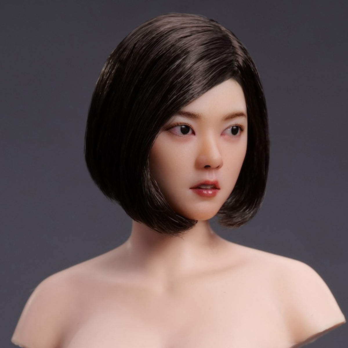 YMTOYS, Movable Eyes Asian Female Head Sculpt Wheat, For 12 Inches Figure