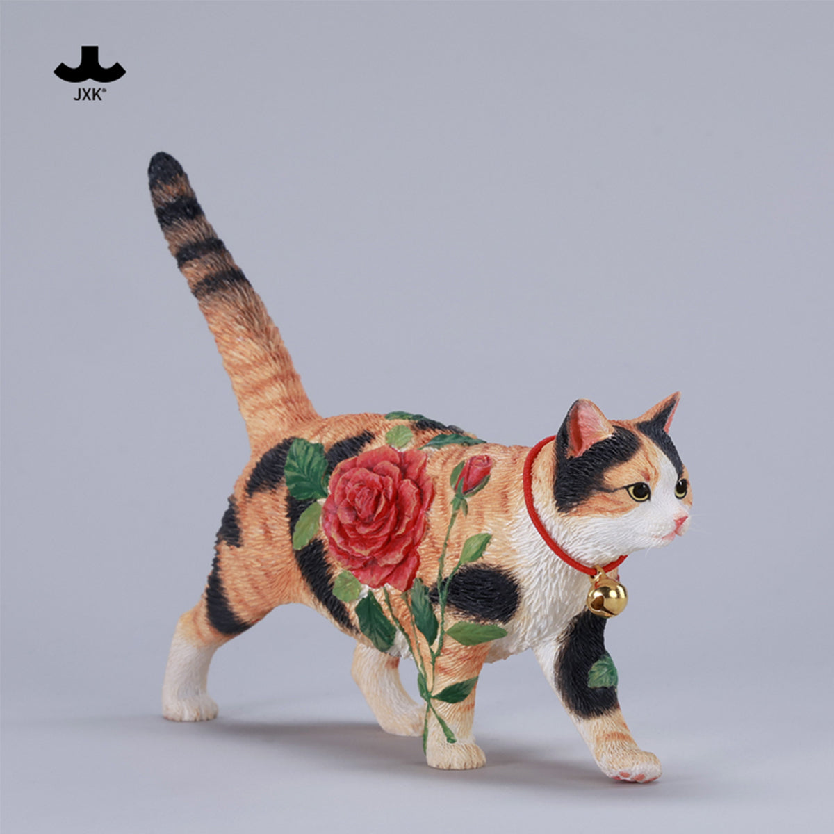 JXK, Rose Cat, Static Animal Figurine