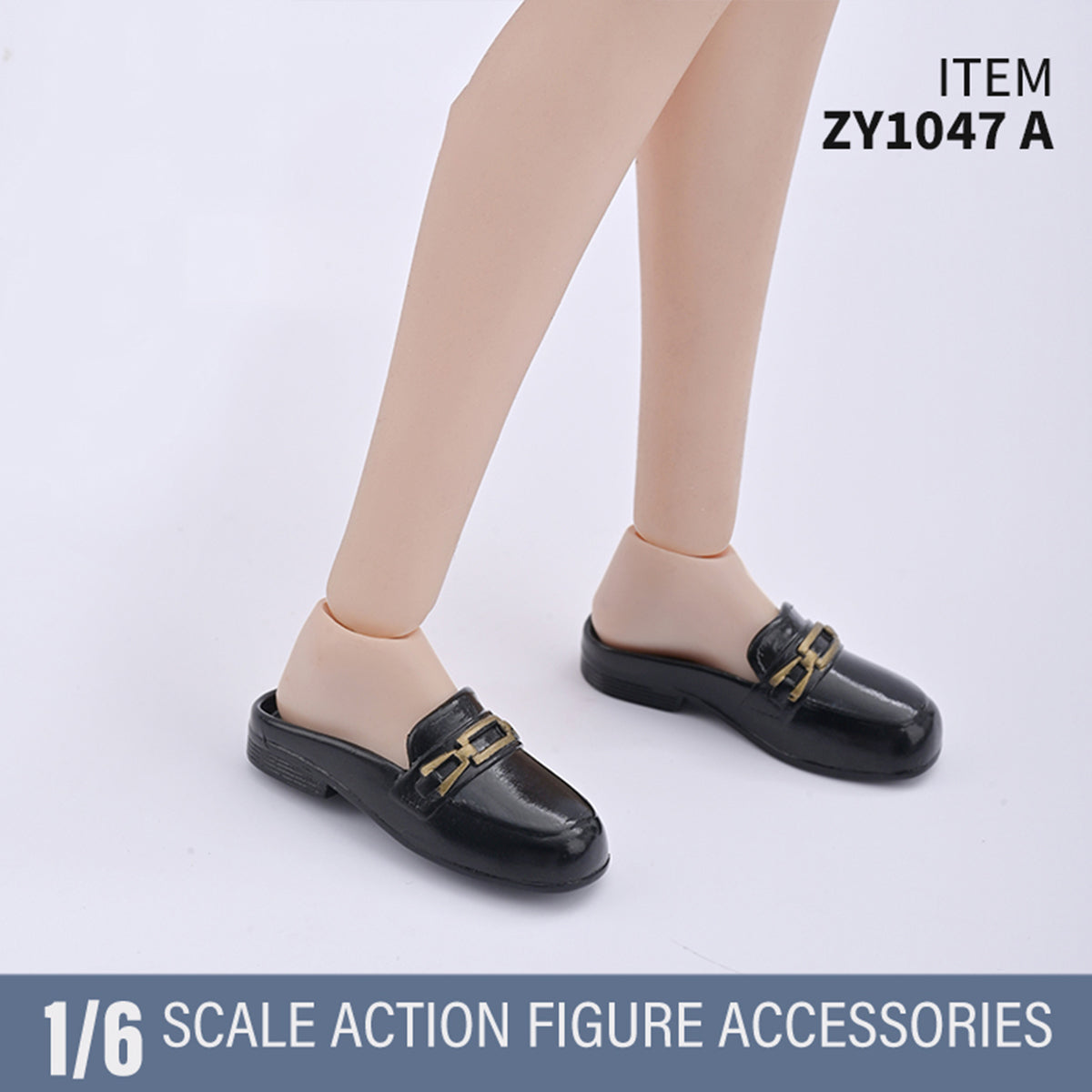 ZYTOYS, Closed-Toe Mules, Doll Accessory for 12-inches Figure