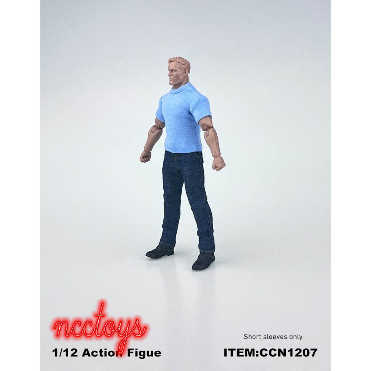 ITEM Male T-shirt CCN1207 Doll Clothes Accessory Fit 1/12 Scale 6-inches NW SHF 3A DAM Figure