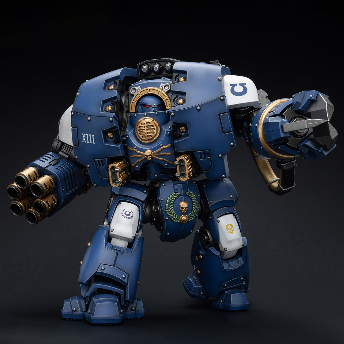(Only Shipped to the US) JOYTOY Ultramarines Leviathan Dreadnought with Cyclonic Melta Lance and Siege Claws JT8643 Warhammer 1/18 Scale Action Figure