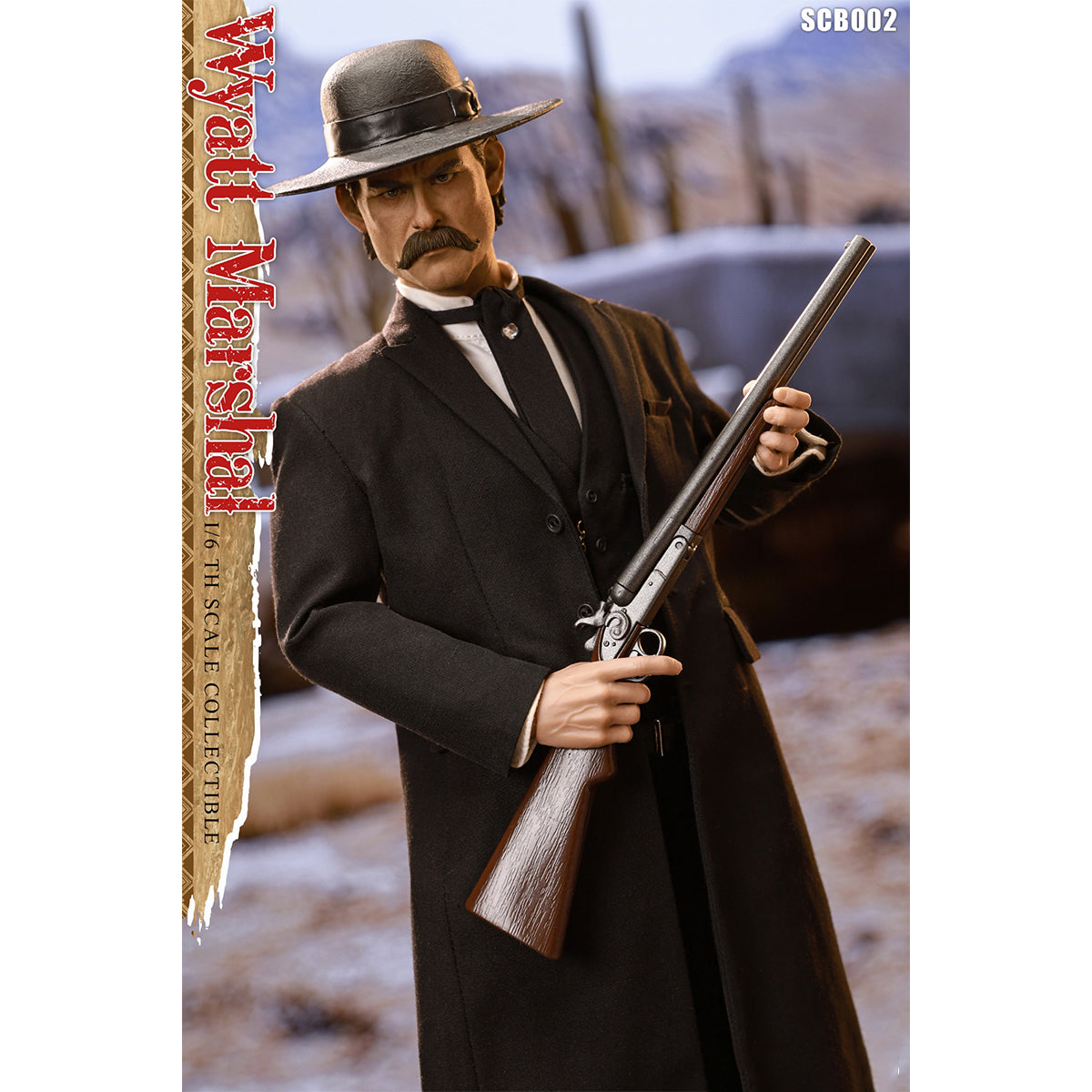 SNAKE TOYS Western Cowboy Tombstone Wyatt Marshal Deluxe Edition Double Head Sculpt Action Figure