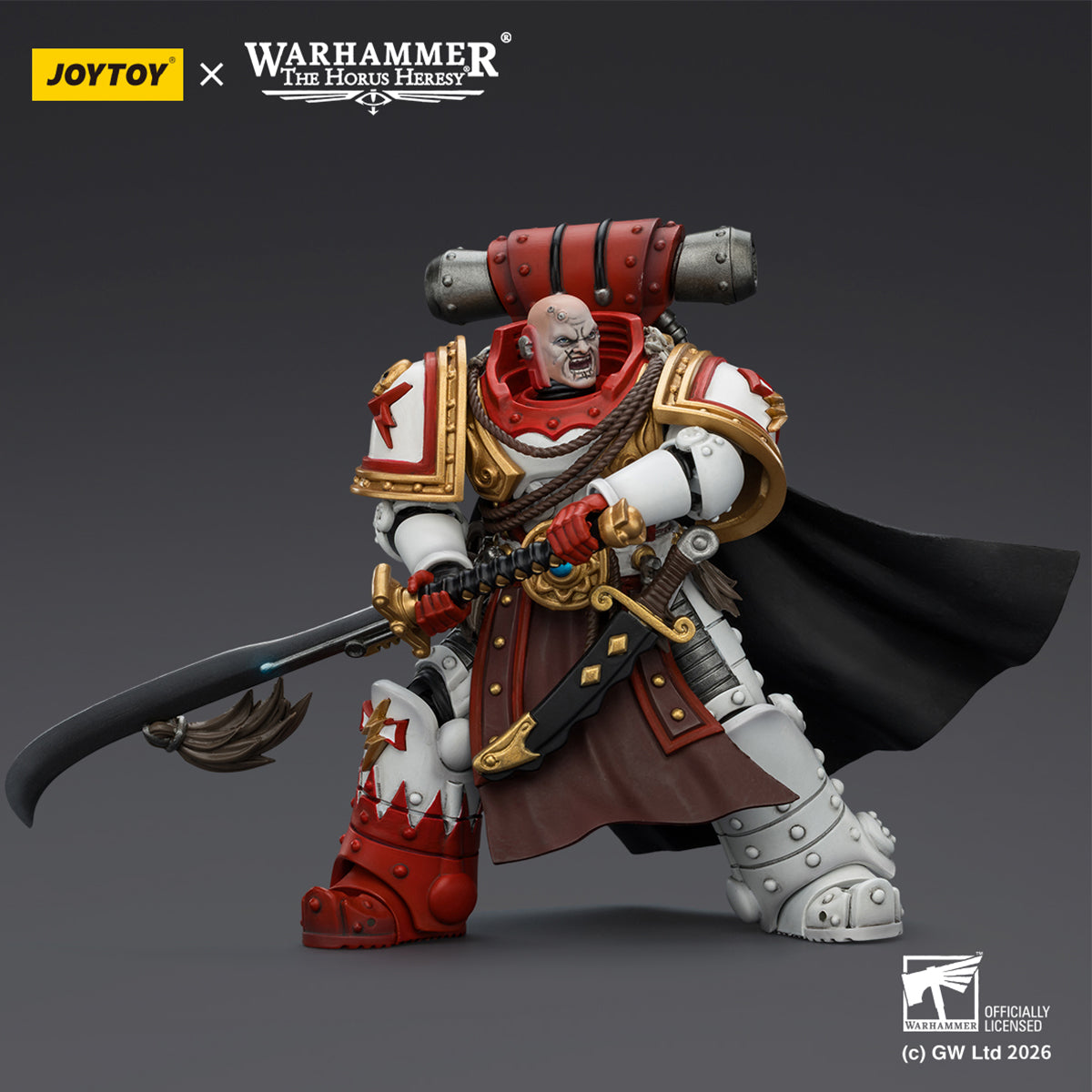 JOYTOY Warhammer 40,000 White Scars Contemptor Dreadnought & Hibou Khan Seeker of Atonement & Qin Xa - Master of the Keshig 1/18 Scale Action Figure