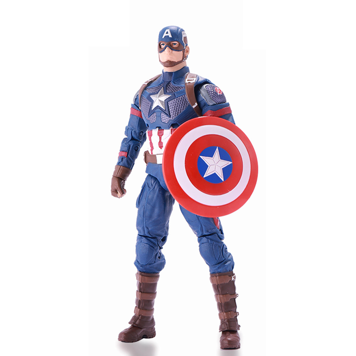ZD Toys Collectible Figure Full Set: 7-inch Articulated Classic Series with Stand New Version: Captain America, Movice Style, Miniature Action Figurine ZJXBMGDC