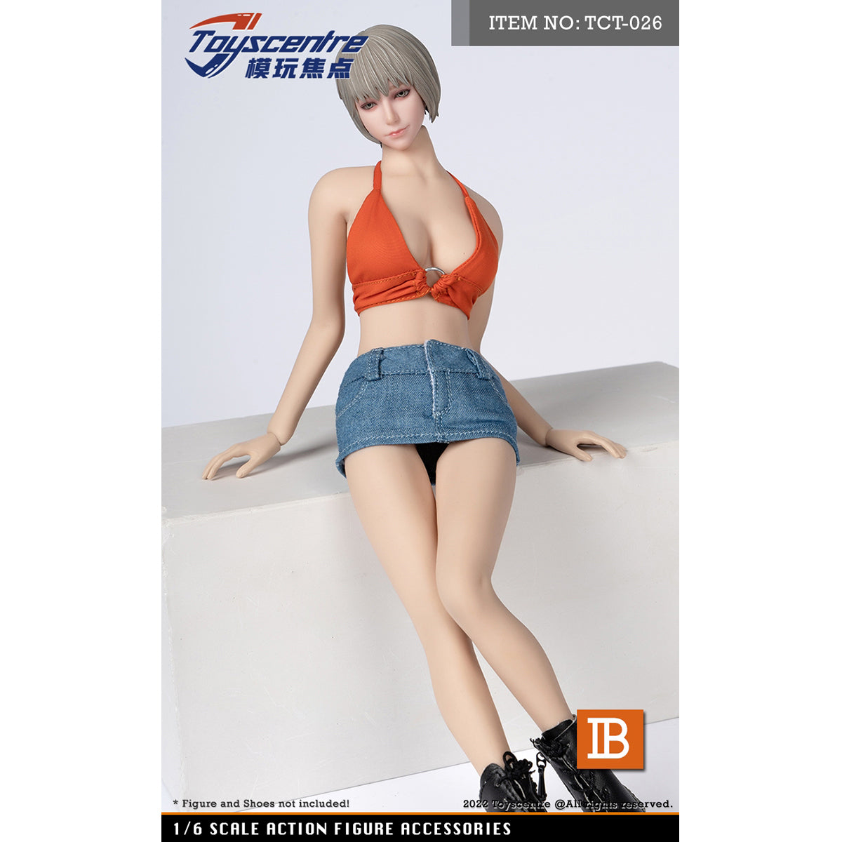 Toyscentre, Female Clothes Set Camisole + Short Skirt + Underpants, Doll Clothes Accessory for 12-inches Action Figurine