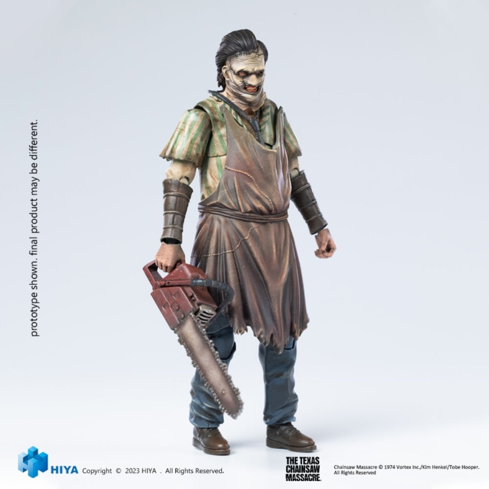 HIYA : Massacre à la tronçonneuse - Masque de tueur Leatherface, figurine d'action complète