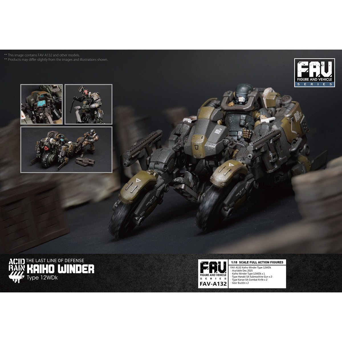 TOY ALLIANCE Acid Rain World 1/18 Scale FAV-A132 Kaiho Winder Type 12WDk Action Figures