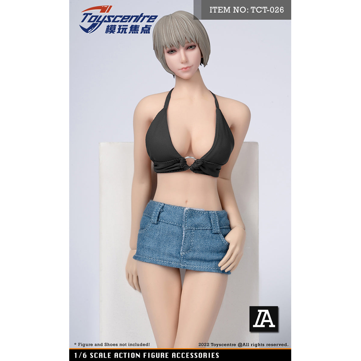 Toyscentre, Female Clothes Set Camisole + Short Skirt + Underpants, Doll Clothes Accessory for 12-inches Action Figurine