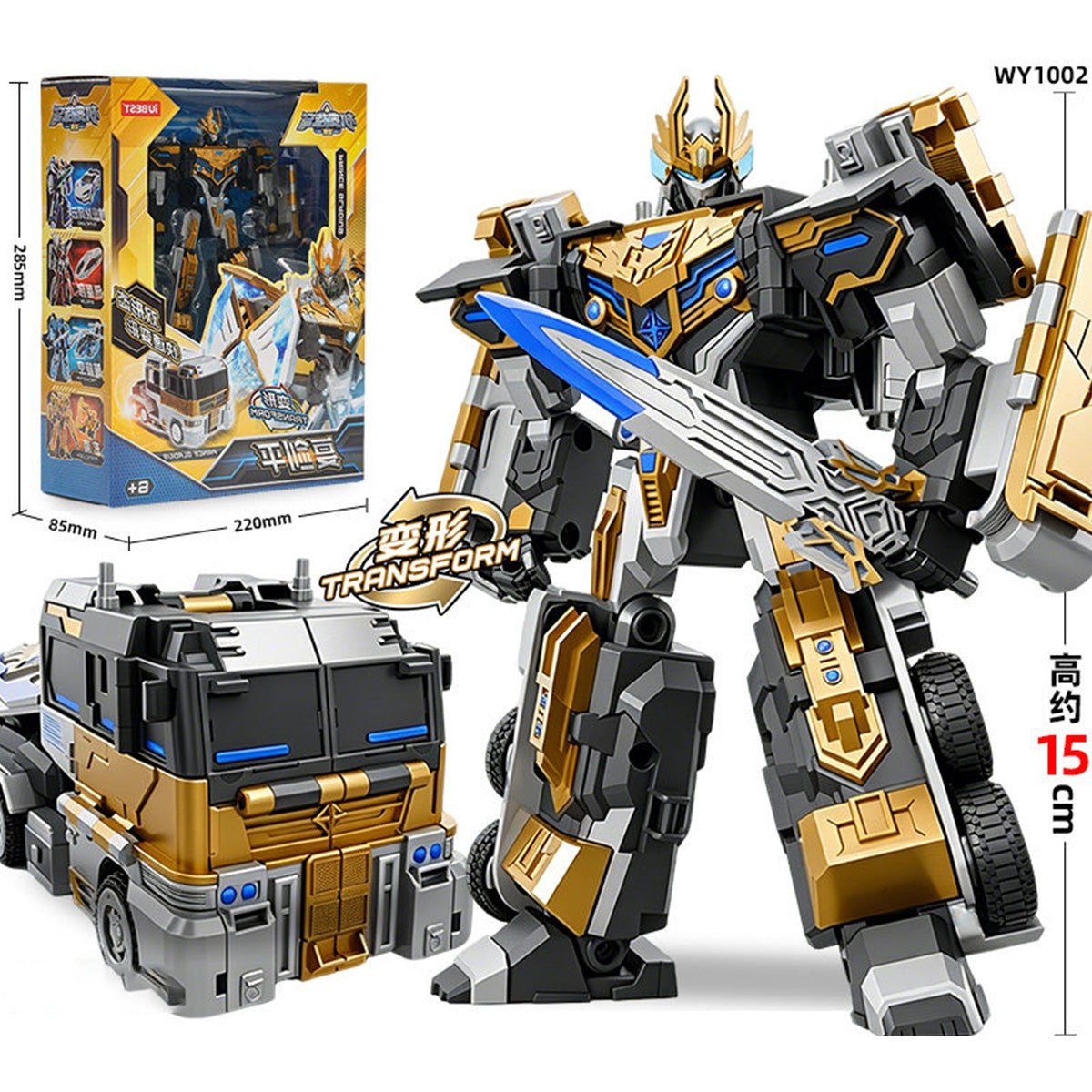 iUBEST Glory Alliance QINGFEI & LEIJIZHI & MACHIAPTER & MYSTICLOCK & EPSILON & PRINCE GLADOUS & DIVINE-WIND Equipped with weapons and two forms Transfor Mech Robot Model Vehicle