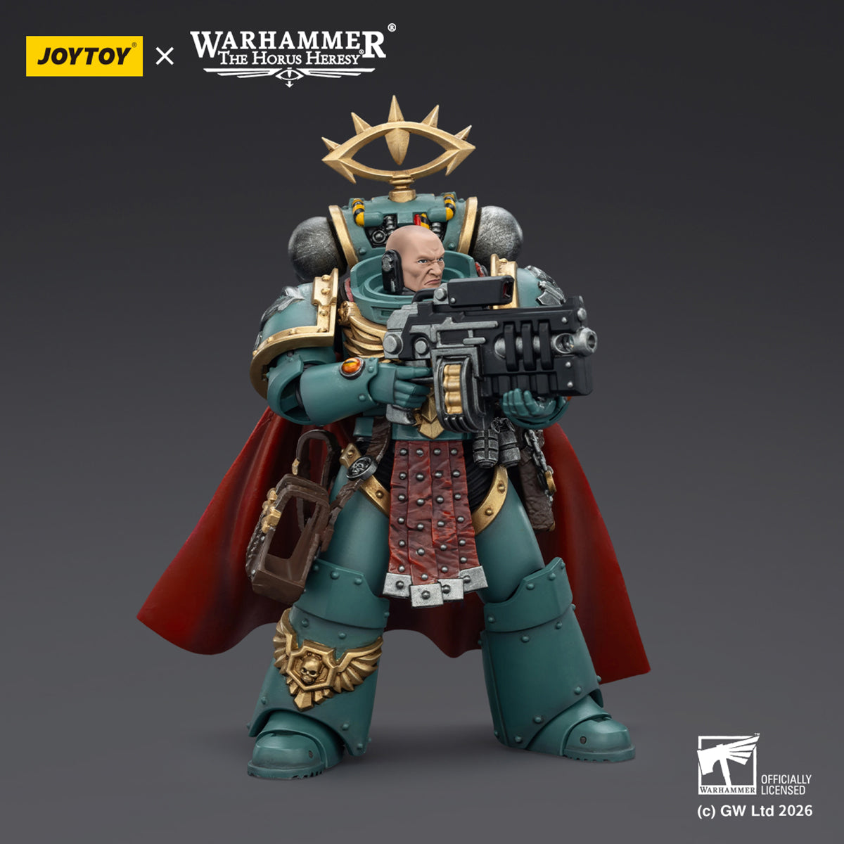 JOYTOY Warhammer 40,000 Sons of Horus Siege Breaker & Tybalt Marr Captain of the 18th Company 1/18 Scale Action Figure