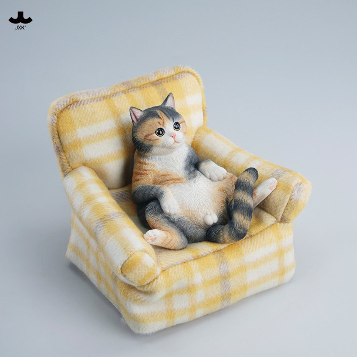 JXK Warm Cat Sofa (JXK350) Static Expertly Hand-Painted Lifelike Animal Figurine