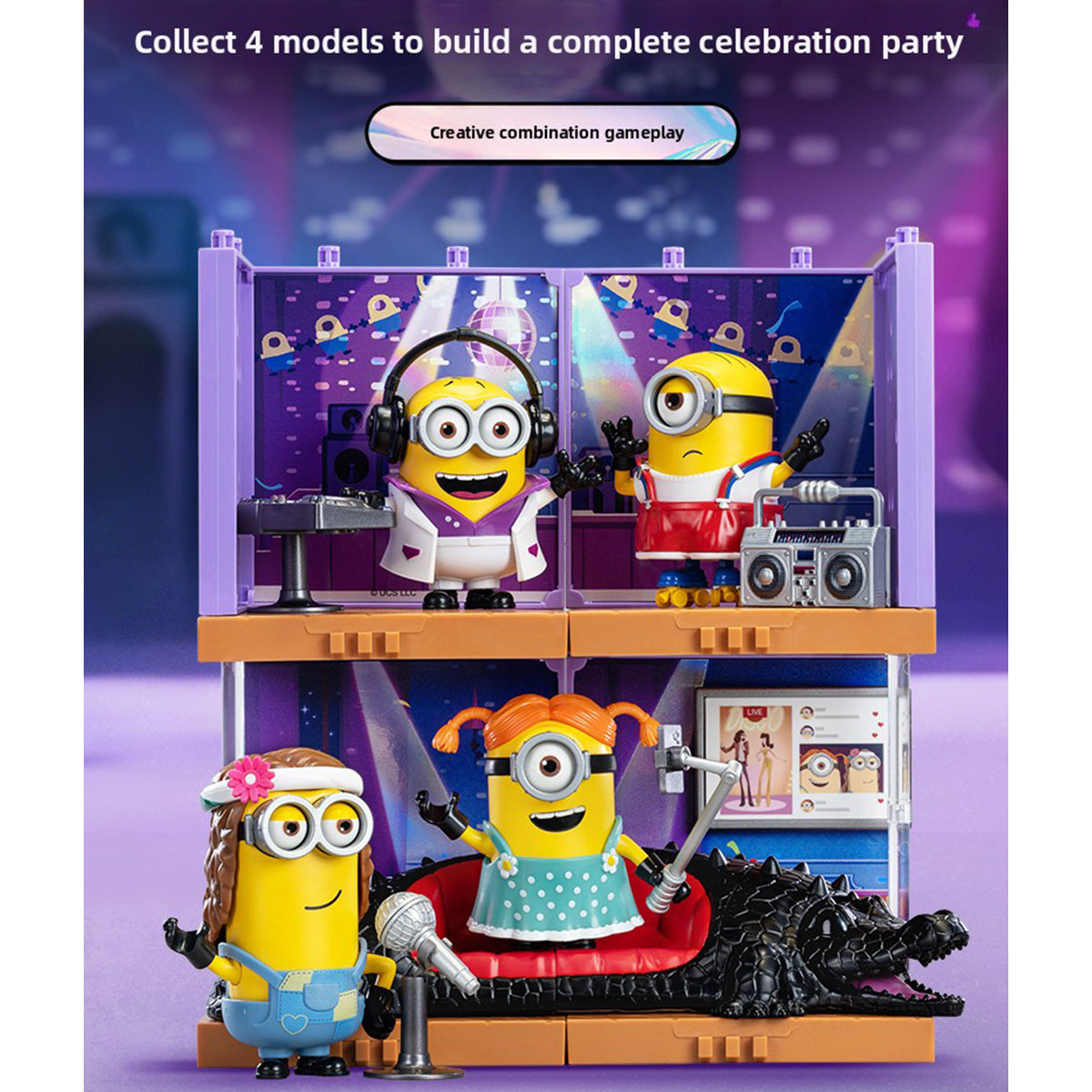 BLOKEES Series 2: Magic Version Minion Partner Phil DJ/Kevin Singer/Stuart Dancer/Carl Streamer Model Kit