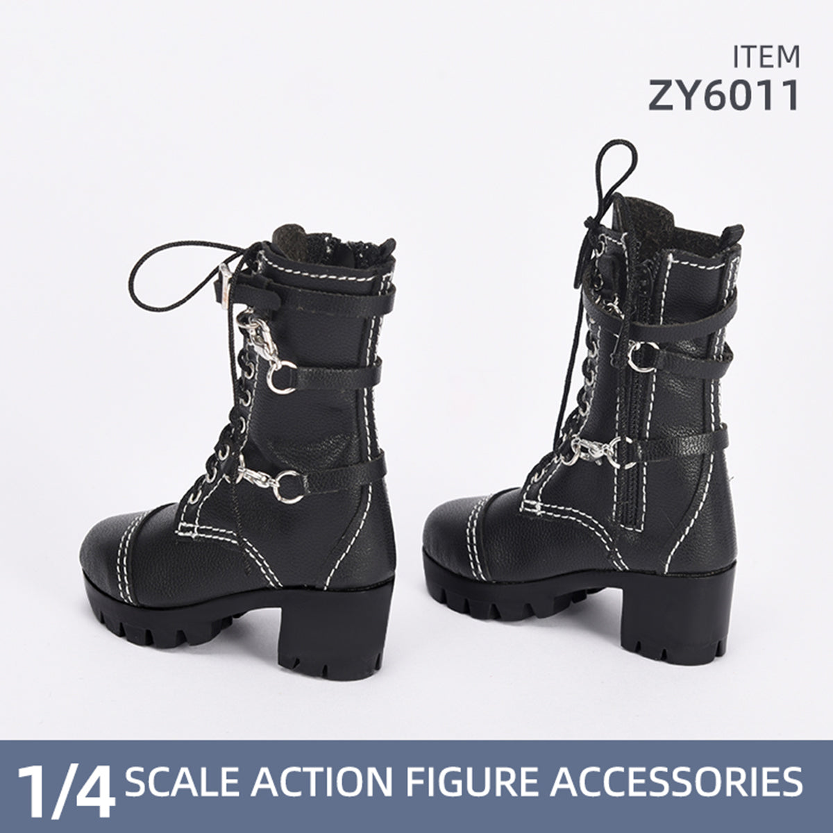 ZYTOYS, Female BJD Girl High Leather Boots Shoes, Doll Accessory for Action Figurine