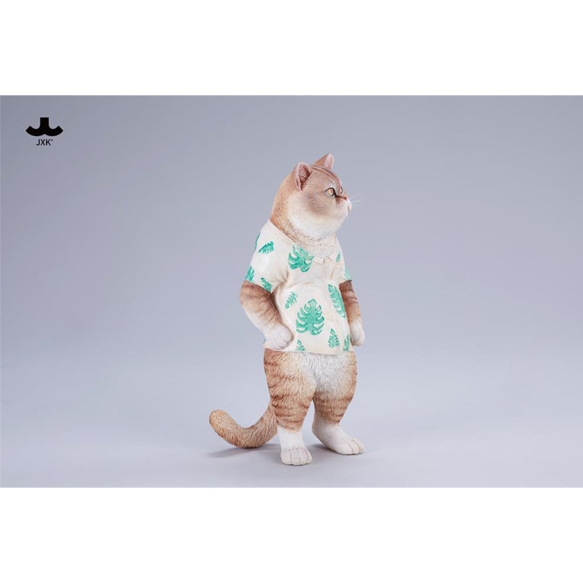 JXK, Tropical Cat Stand, Static Cat Animal Figurine